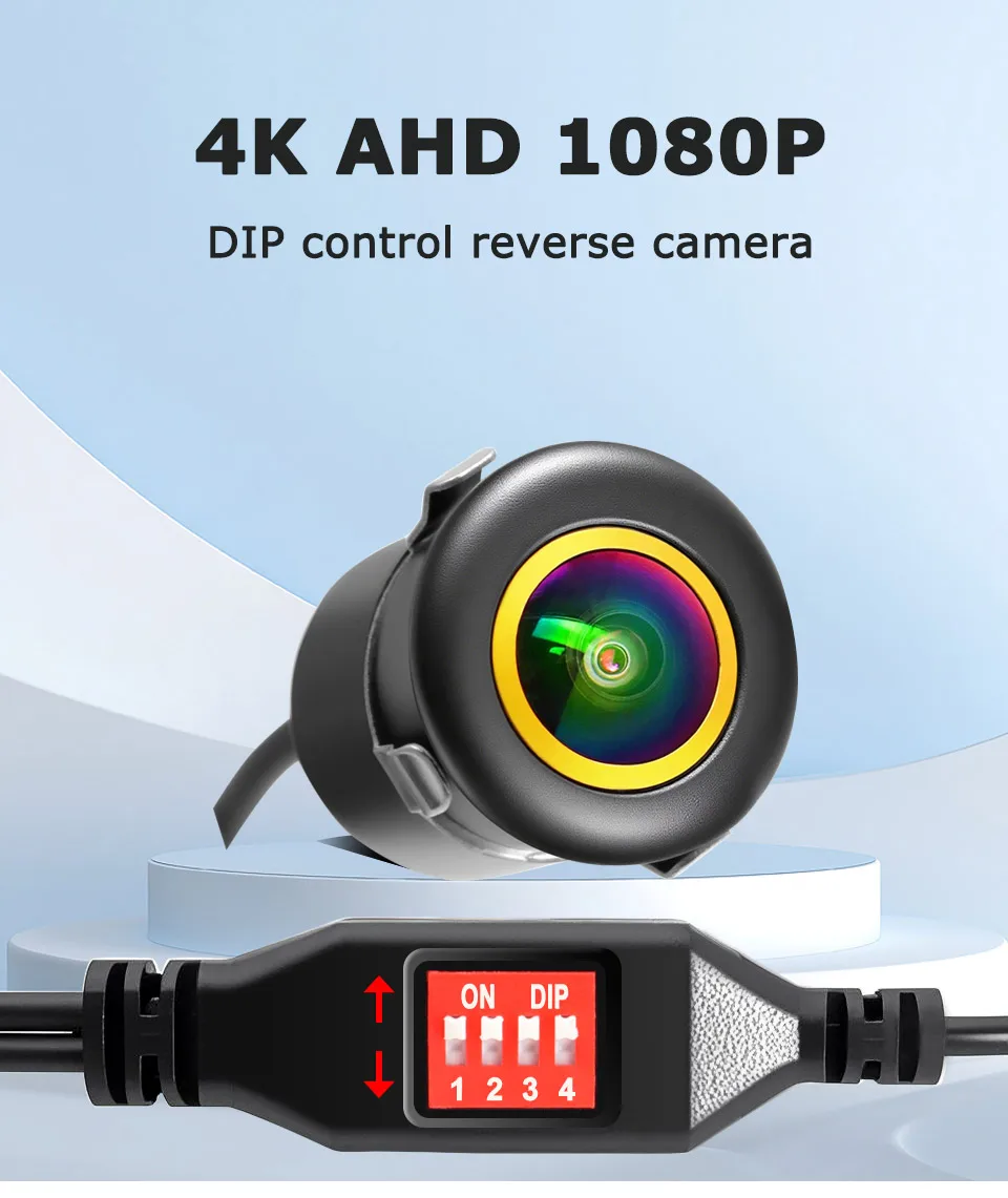 18,5mm AHD 1080P 720P CVBS CCD Auto-Rückfahrkamera mit DIP-Schalter, Fischaugen-Objektiv, Nachtsicht, Wasserdichte Einparkhilfe-Kamera – Detail 1