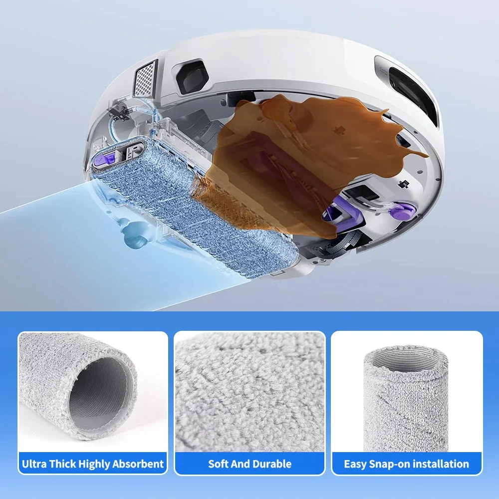 جزء ممسحة المسار الطويل للغاية لـ Narwal J6 اللاسلكي المحمول باليد، فرشاة تنظيف الأرضيات الرطبة والجافة، فرشاة تنظيف الأرضيات