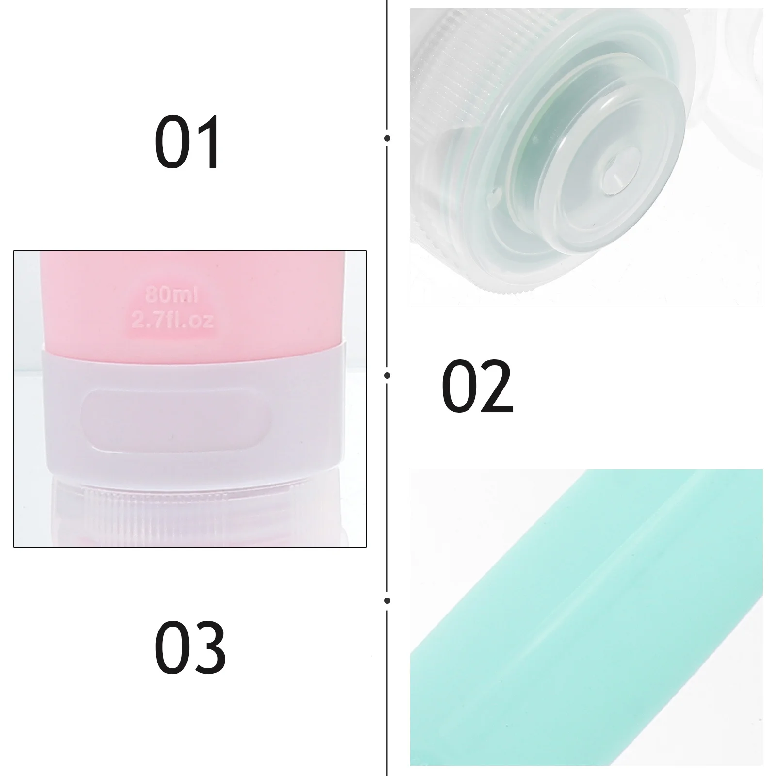 

4pcs Travel Bottle Set Reusable Leak-Proof Squeeze Empty Shampoo Bottles For Liquid Soap Dispenser Cosmetics Storage Outdoor