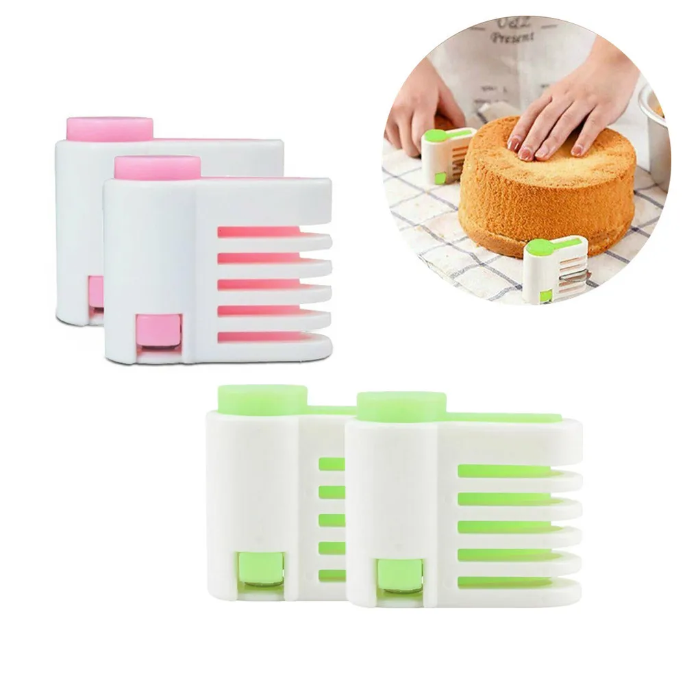 

2pcs 5-Layer Creative Cake Slicer Leveler Set - Adjustable Layer Cutter for Perfect Cake Slicing Professional Baking DIY Tools