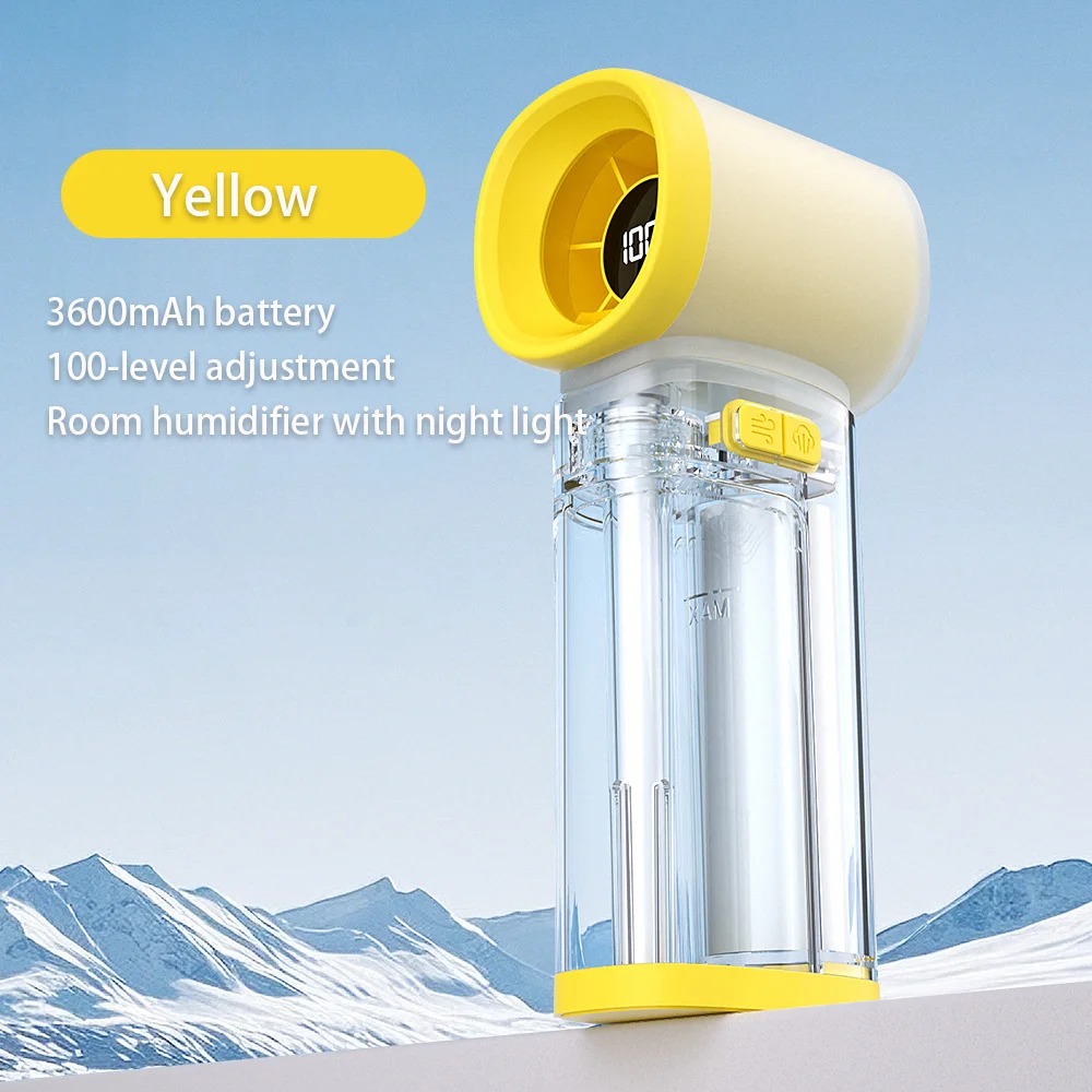 

Mini Handheld Mist Fan, 2026 New Model with 3600mAh Battery and 100-Speed Adjustment, Ideal for Women's Hiking and Cooling