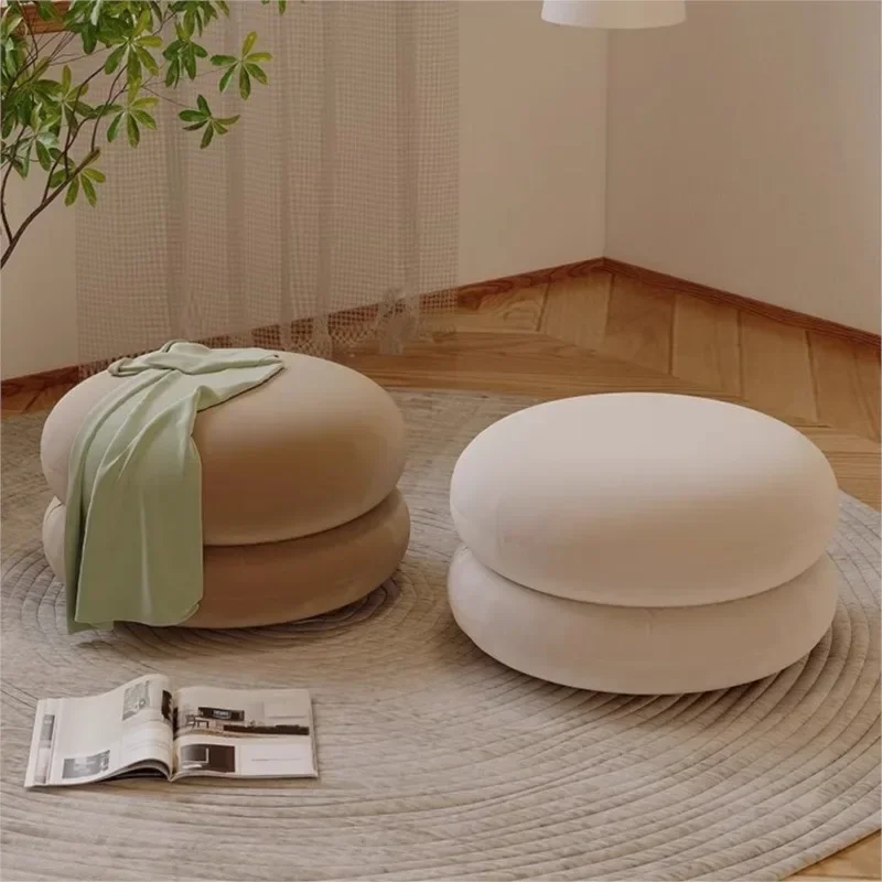 Simple And Creative Hamburger Shaped Design Can Be Used For Living Room Sofa Leisure Chairs Or Home Shoe Changing Low Stools New