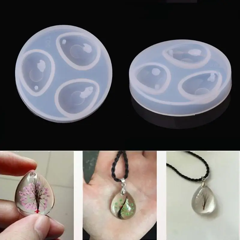 Molde fundición silicona joyería gema U75C para aretes epoxi resina que fabrican moldes fundición forma