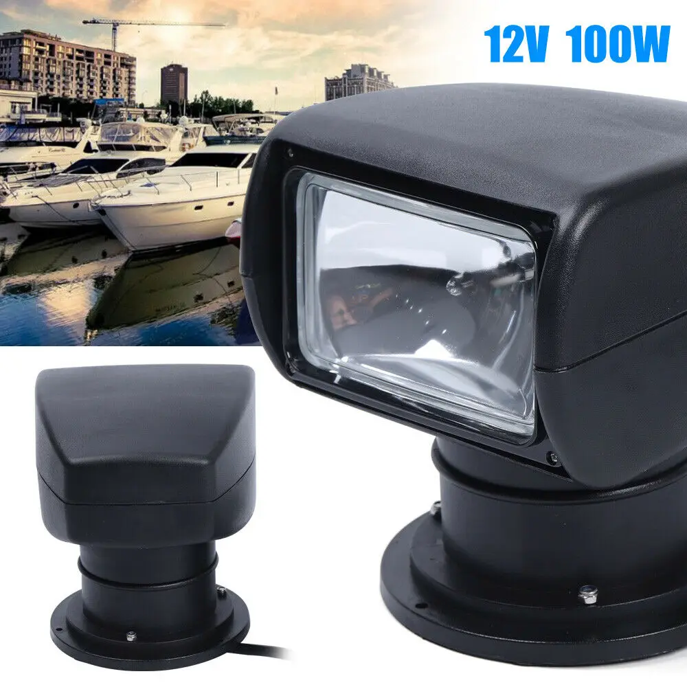 Marine Remote Control Search Light Boat Truck Driving Spotlight 12V 100W