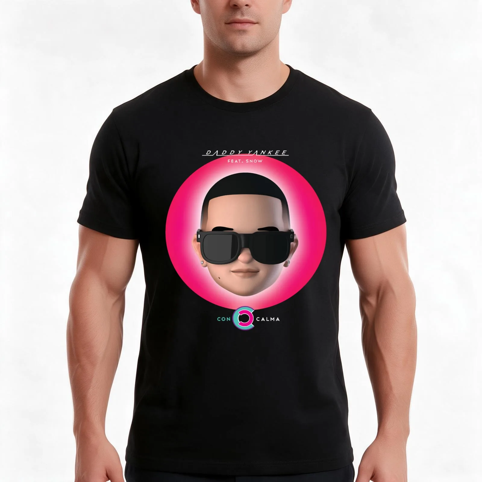 Daddy Yankee - Con Calma Camiseta clásica T-Shirt Summer Casual Cotton Tee Oversized Streetwear Tops Vintage Graphic Print