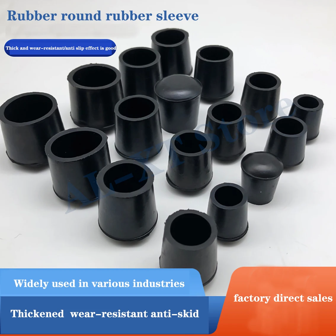 

Thick Round Rubber Chair Leg Pad Furniture Leg Table End Plug Silent Anti-slip Floor Protection Cap Foot Cover 10/12/14/16/20mm