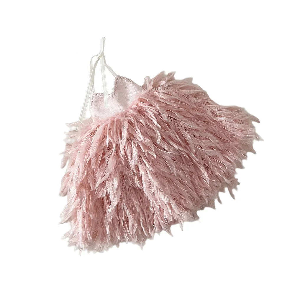 Fits 28cm Blyth OB22 OB24 Doll Clothes Feathered Halter Dresses