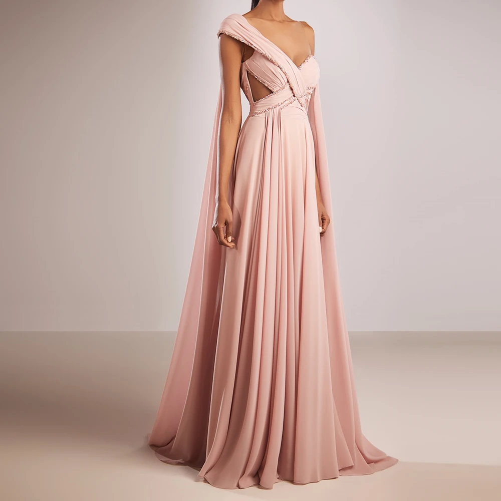 Robe de soirée trapèze personnalisée, longueur au sol, épaules dénudées, sans manches, robe de bal, mode, paillettes plissées, drapée