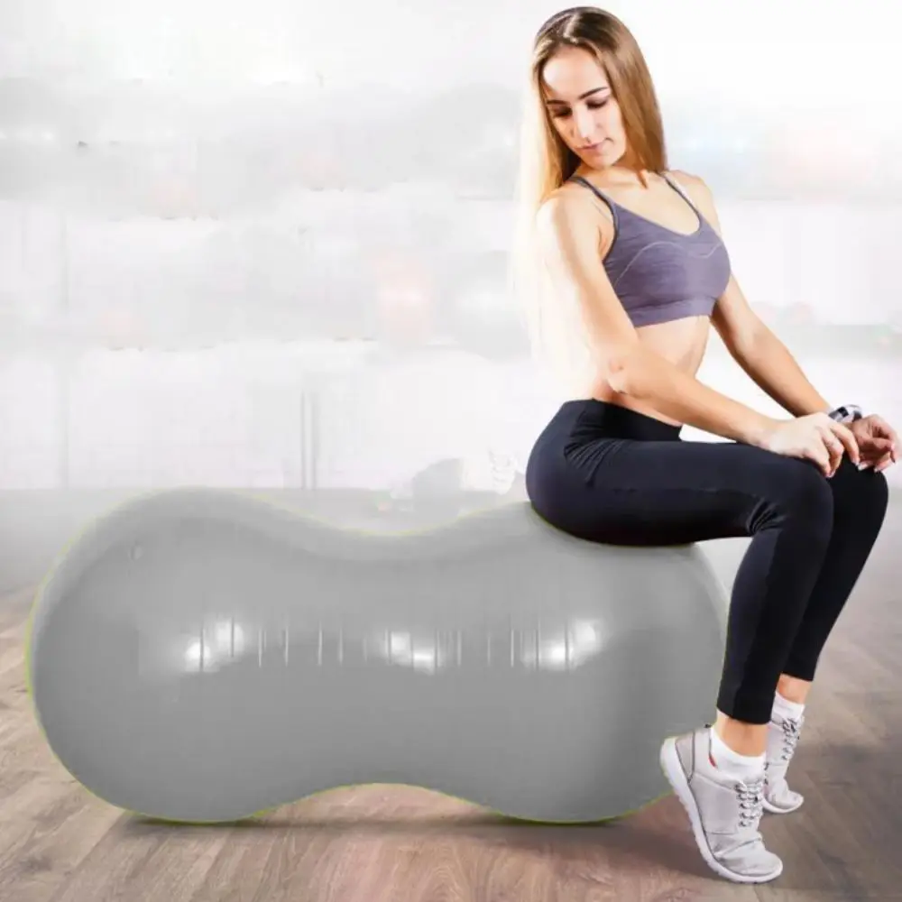 Thickened Explosion-proof Yoga Ball PVC Material With Pump Anti-Burst Peanut Ball Non Slip Core Strength Training Ball