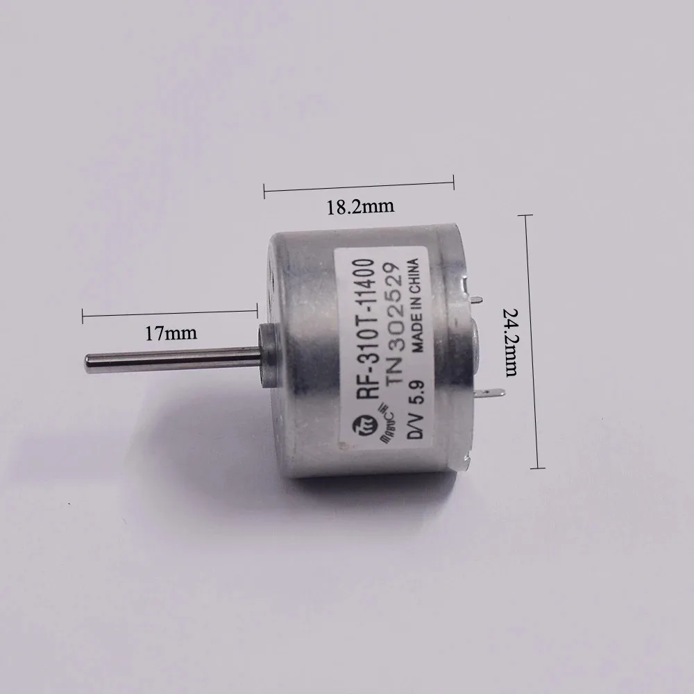 تيار مستمر 3.7 فولت-12 فولت RF-310T-11400 موتور 17 مللي متر/19 مللي متر رمح مغزل مستدير صغير لمشغل DVD