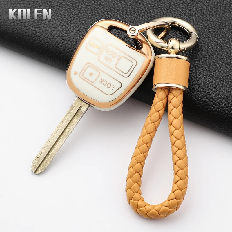 Mode TPU Auto Smart Key Fall Abdeckung Für TOYOTA CAMRY RAV4 PRADO COROLLA AVENSIS LAND CRUISER YARIS Schutz Schlüsselbund Shell Fob