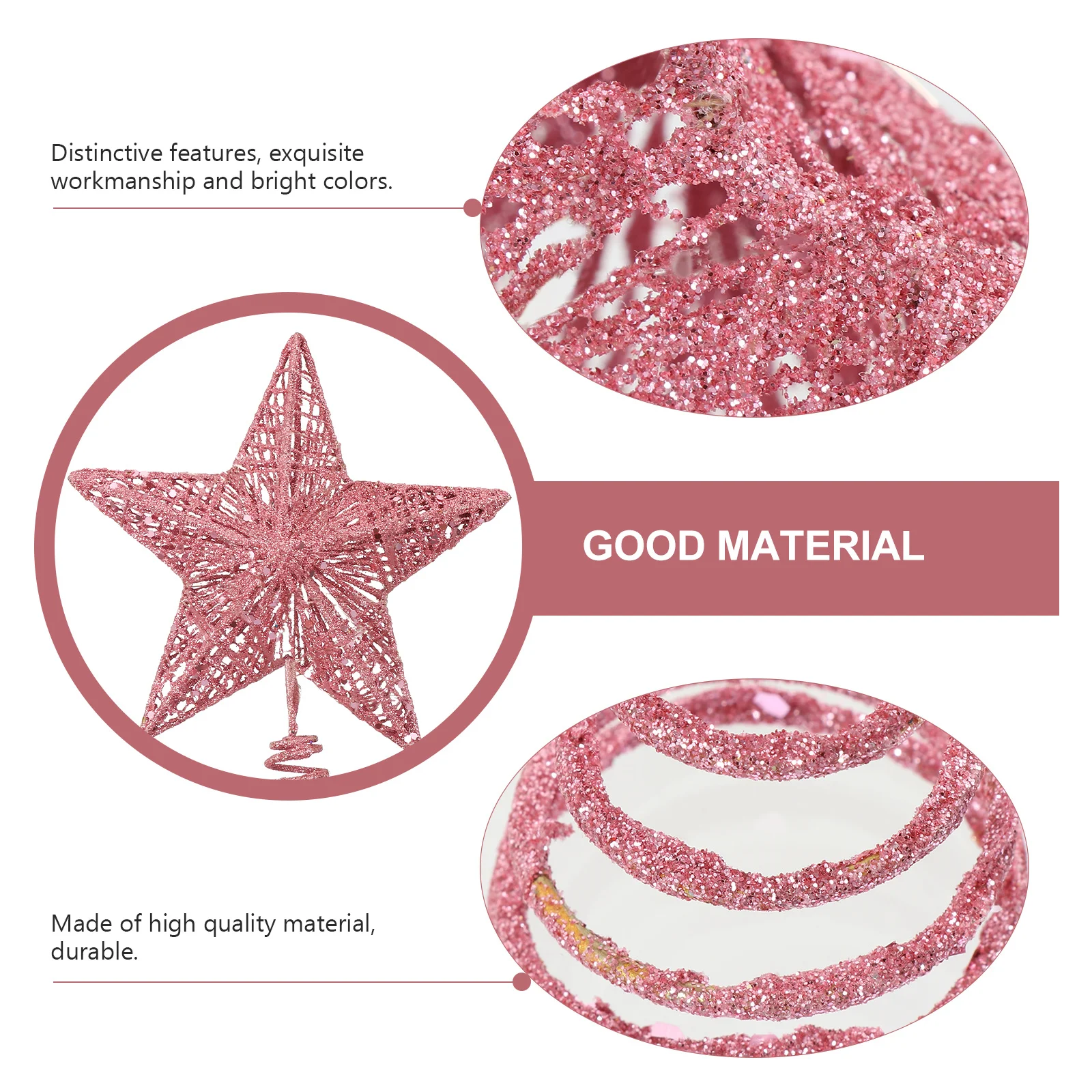 

1Pcs Christmas Tree Topper Lighting Star Hanging Five-Pointed Xmas Tree Star Decor No Decorative Xmas Ornament