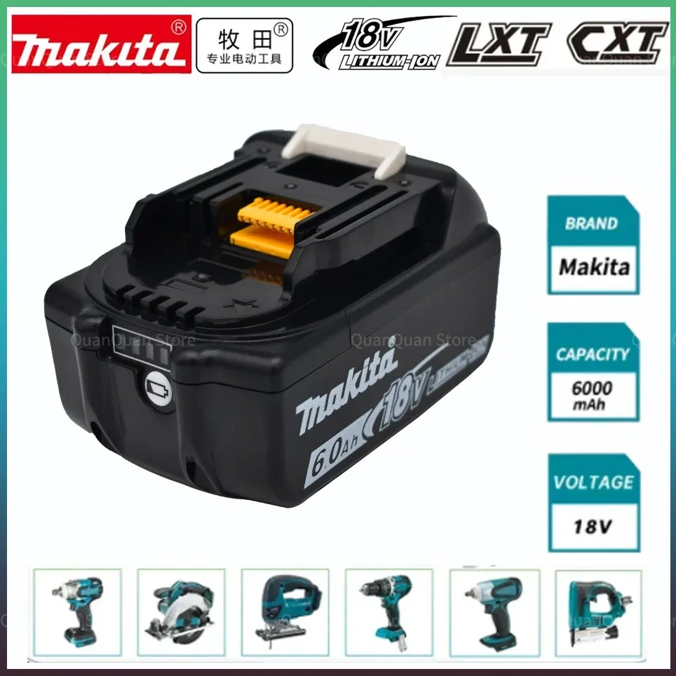 

Оригинальный аккумулятор Makita 18 в bl1850b BL1850 bl1860 bl1860 bl1830 bl1815 bl1840 LXT400 6.0Ah для makita 18 в, инструменты, дрель