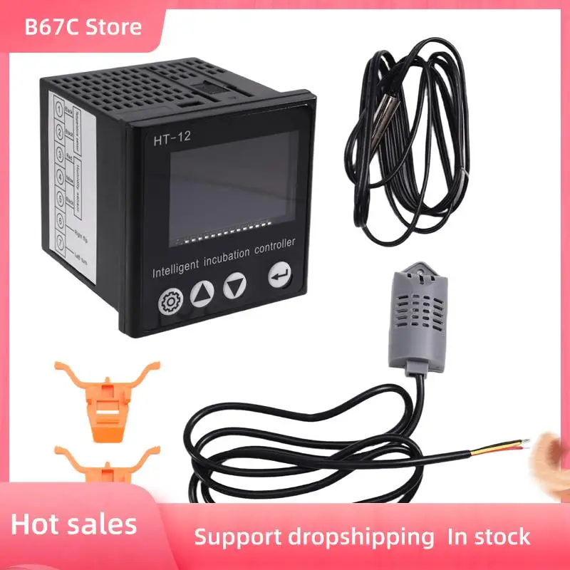 

B67C HT-12 Интеллектуальный термостат для инкубатора Контроллер инкубатора для яиц HT-12 Многофункциональный регулятор температуры инкубатора