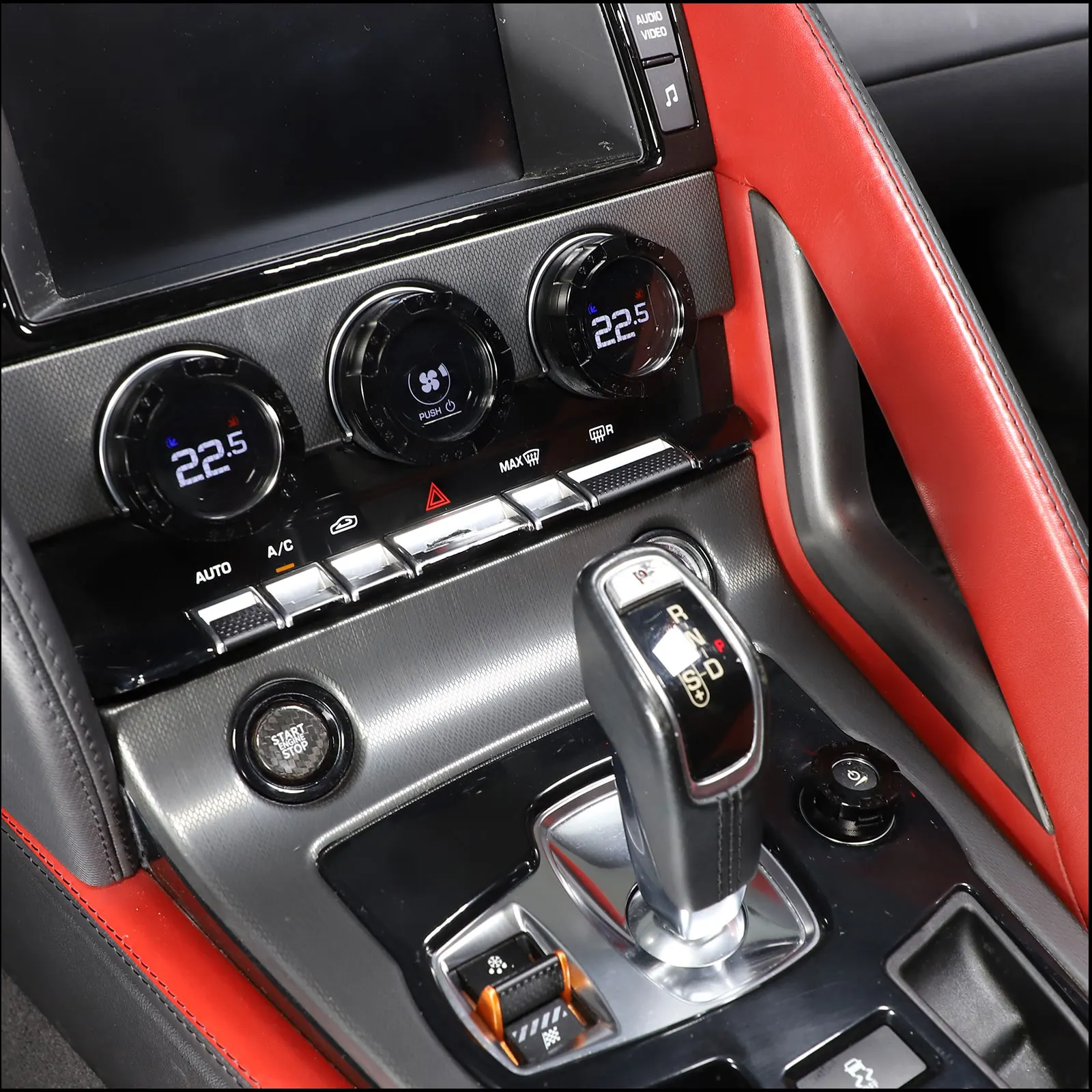 For Jaguar F-TYPE f type 2013-2022 car air conditioner volume knob ring sticker  aluminum alloy Knob Protection Accessories