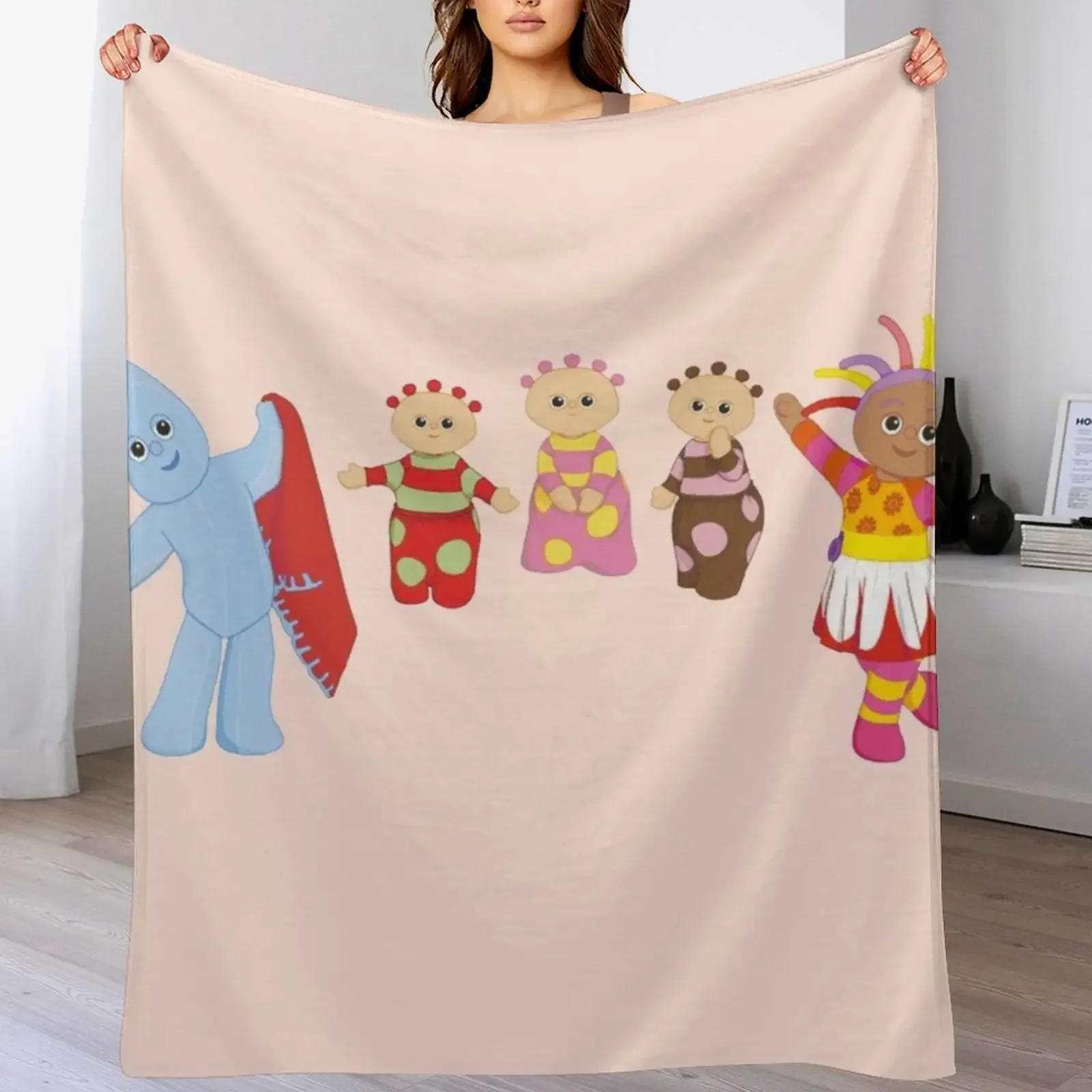In the night garden Throw Blanket Fluffy Shaggy Blanket Loose Blanket Thermal Blankets For Travel Blankets For Baby