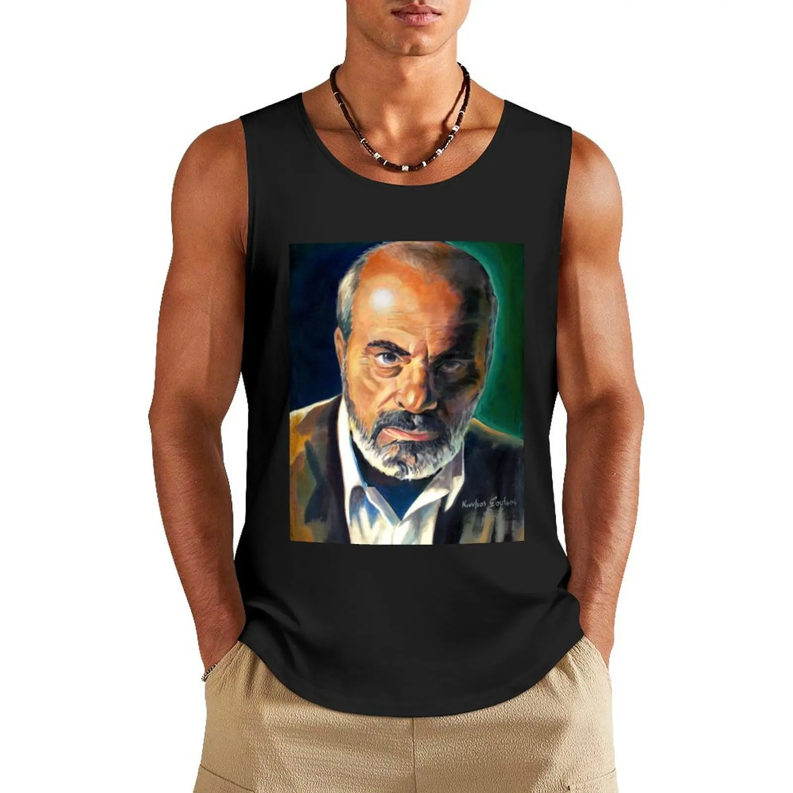 Stelios Kazan tzidis Porträt Malerei Tank Top Weste männliche männliche Weste