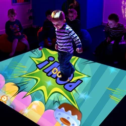 Parc d'attraction pour enfants, projecteur interactif, écran tactile, système de jeu, jeux muraux, sport