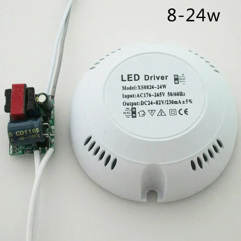 1PC LED Driver Power Supply 8-24W/24-36W/12-24W/24-40W For Ceiling Light Lamp With Round Box Lighting Parts 69*25mm