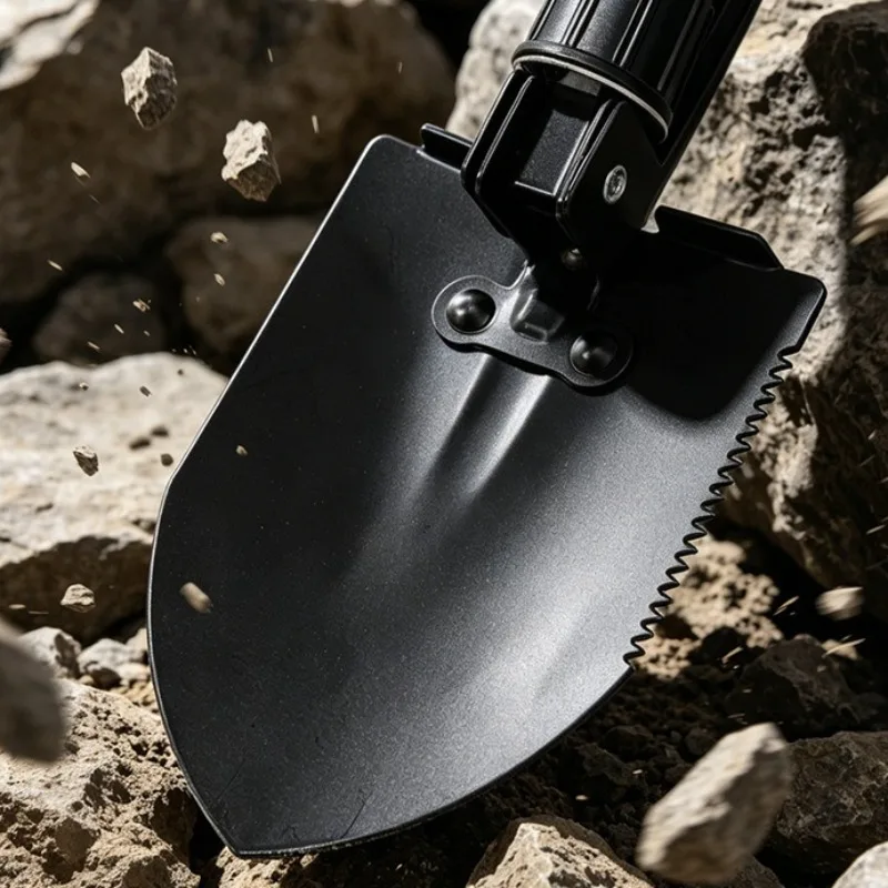 Outdoor Multifunctional Shovel Foldable Portable Dig Trowel Small Spade Iron Household Practical Gardening Hand Tool Supply