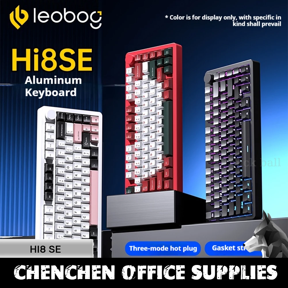 

Leobog Hi8se Mechanical Keyboard Aluminium Alloy 3 Mode 2.4g Wireless Bluetooth Keyboards Gasket Customize Gamer Keyboard Gifts