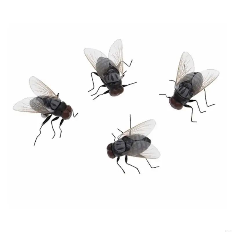 

3D Insect Refrigerator Magnetic Sticker Black Small Fridge Magnets Strong Magnets Simulation Fly Fridge Magnet for Home