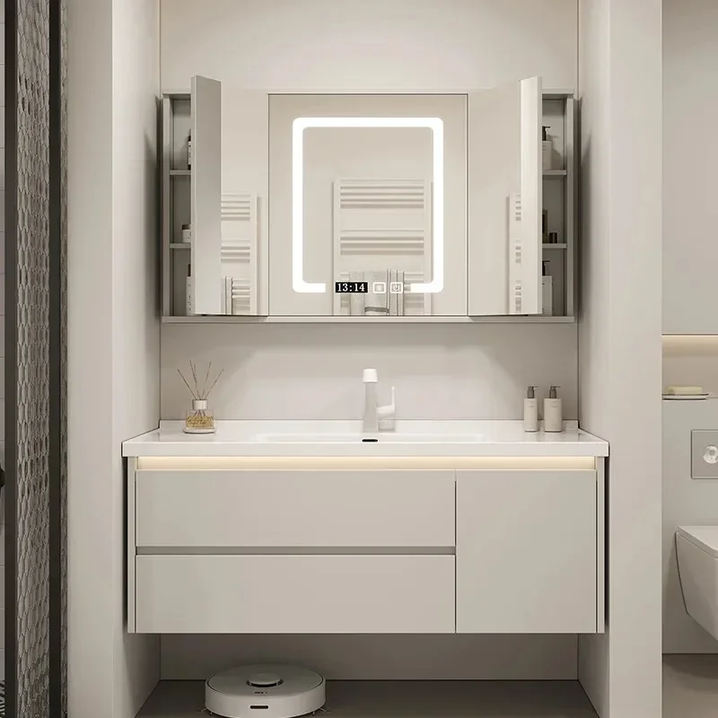 

Minimalist Vanity Multipurpose Bathroom Cabinet Lazy Sink Narrow Makeup Home Furniture Shelves Luxury Szafka Unique Furniture