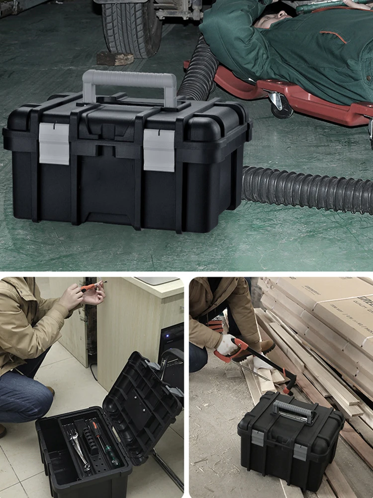 22/23 Inch ABS Plastic Toolbox Large Hard Case Empty Tool Case Suitcase for Tool Organizer Box Portable Hardware Tool Organizer