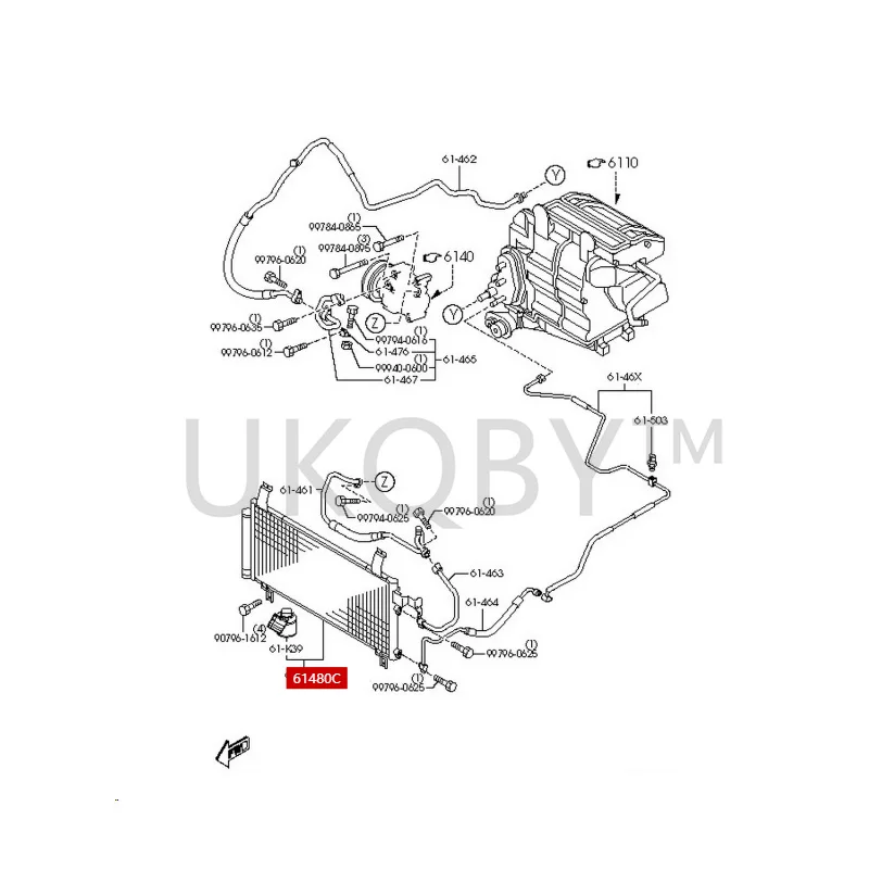 C23061480 GJYG6148Z Suitable for Ma zd a 6 Besturn Condenser cooling network cooler