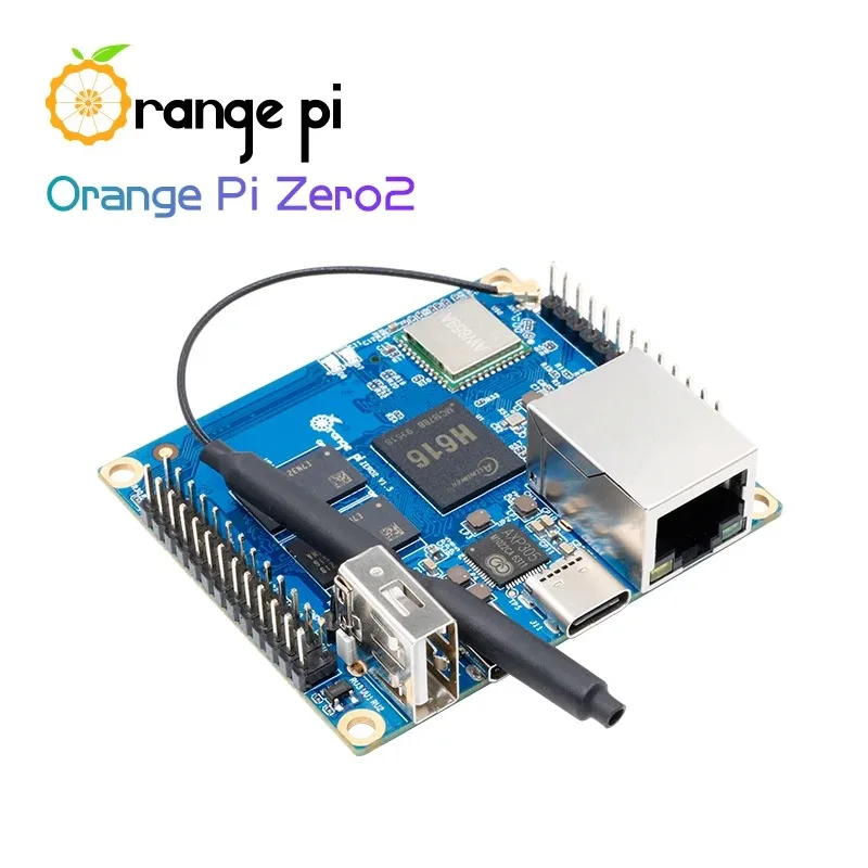 Orange Pi Zero 2 1 GB DDR3 Allwinner H616 Mini-PC WiFi Bluetooth Single Development Board Computer, läuft mit Android 10/Ubuntu/Debian