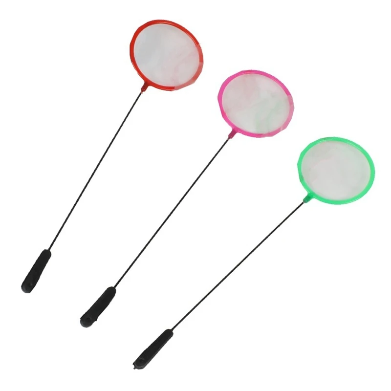Aquarium Fishing Net 3 Inch Fine Mesh Small Skimmer Catching Cleaning Net with Long Handle for Mini Fish
