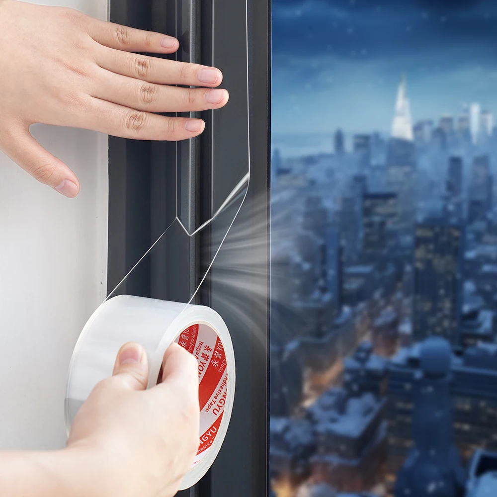 Fensterband aus winddichter und warmer Folie, Winterluftleckage, wind- und wasserdicht, kleberfreier Dichtungsstreifen, hohe Viskosität