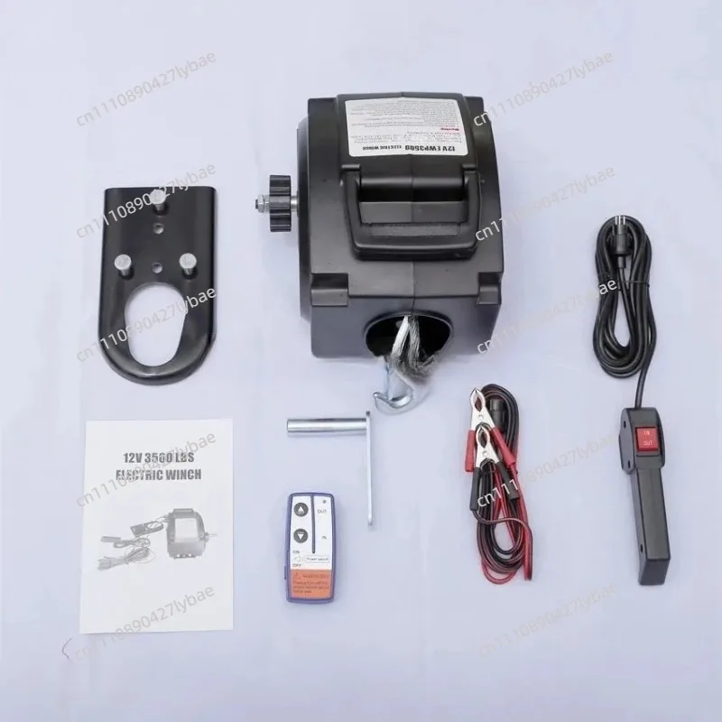 Electric Winch 3500lbs Portable Yacht Small Crane Tractor Portable Wireless Remote Control