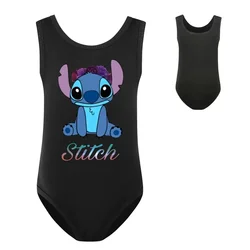 MINISO Disney Cartoon Stitch Girls Fashion Casual Versatile Cartoon Swimsuit Children's Clothes Children's Swimsuit