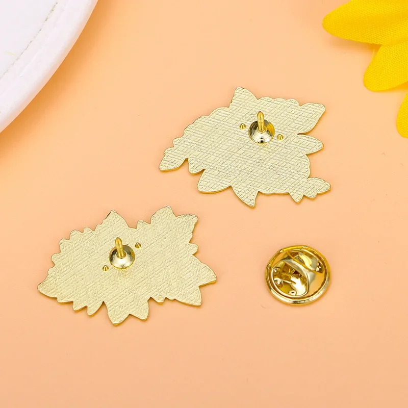 1/3/5pcs Zinc Alloy Flower Enamel Brooch Pin Badge Botanical Lapel Badge Nature Jewelry Accessory DIY Craft