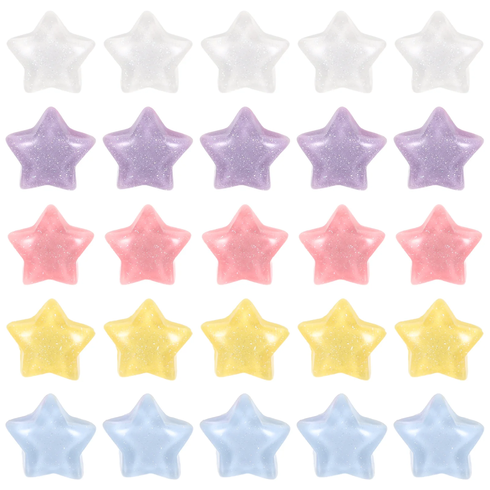 30 قطعة مسامير الإبهام النجمة الملونة الراتنج دبابيس ضغط معدنية ل لوحة الفلين نشرة الجدار الشنق مكتب الفصول الدراسية المسامير الزخرفية