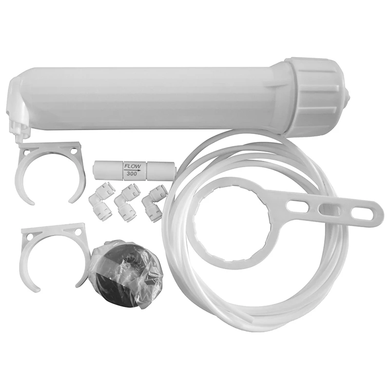 

Reverse Osmosis Membrane Housing 50/75/100 GPD Replacement 1/4Inch In/Out RO/Aquarium Quick-Connect Fittings