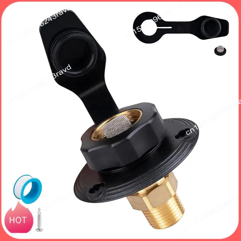 

Впускной отверстие для воды HOT-RV, впускной отверстие для городского автофургона с обратным клапаном, соединитель для водяного шланга для автофургона с крышкой, внутренняя резьба 3/4NH на разъем 1/2NPT