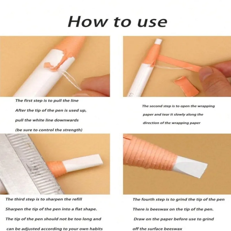 1/3/5 قطعة قلم حواجب وشم أبيض مقاوم للماء، قلم تحديد نقطة ثابتة لتحديد موضع الحاجب