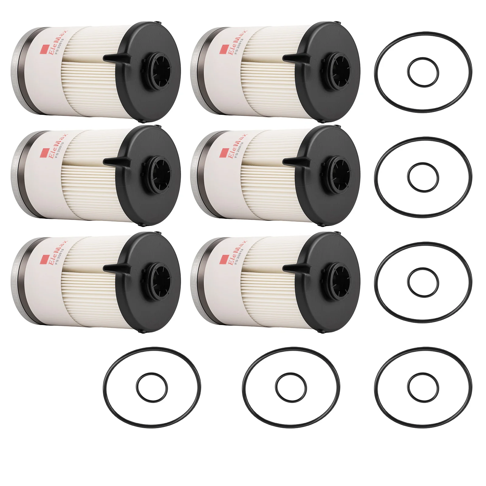 6X FS20313 Fuel Filter Kit for Volvo D11 D13 Mack MP7 MP8HE 24009059 Filter Engine Fuel Water Separator Separator Kit