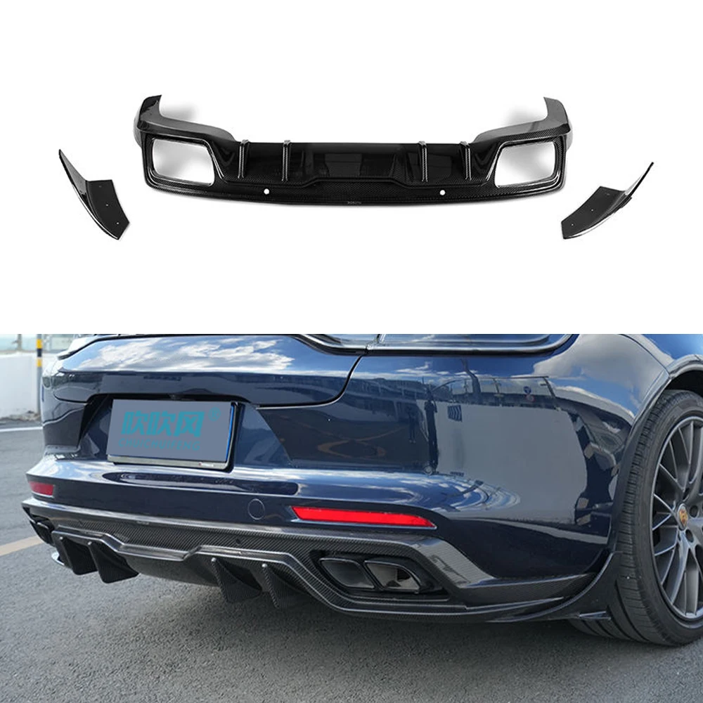 Für Porsche Panamera trockene Kohle faser Seitens ch weller Lüftungs schlitze Spoiler Hinter lippe Diffusor Blatt brett Kotflügel Dekoration