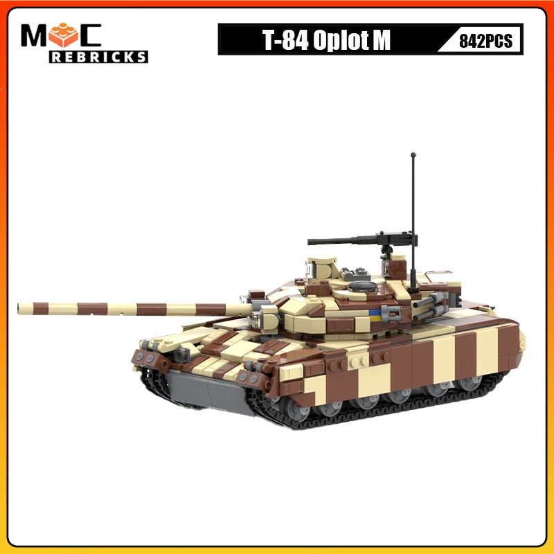 MOC Military Forces Battle Armed Vehicles T-84 Main Battle Tank Model Building Blocks DIY Advanced Bricks Toys Kid's Souvenirs