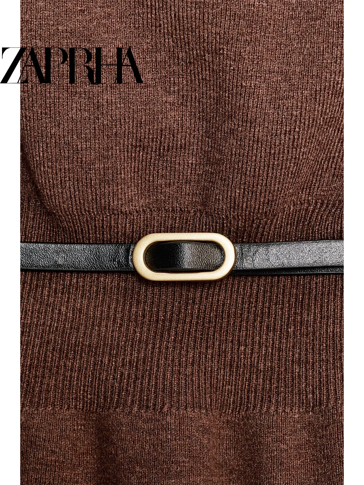 Lente 2026 Amerikaanse Sle ort Sve gebreide trui damesontwerp gelaagde decoratieve top met riem casual losse pasvorm vleermuismouw...