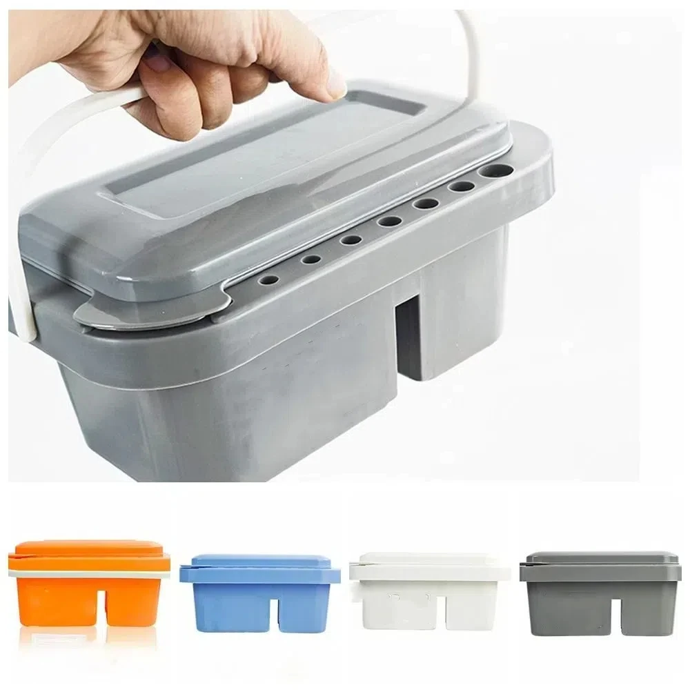 

Multifunctional 3-in-1 Brush Washer Brush Bucket Rectangular Multi-purpose Paint Box Plastics Portable Blue Palette Oil Painting