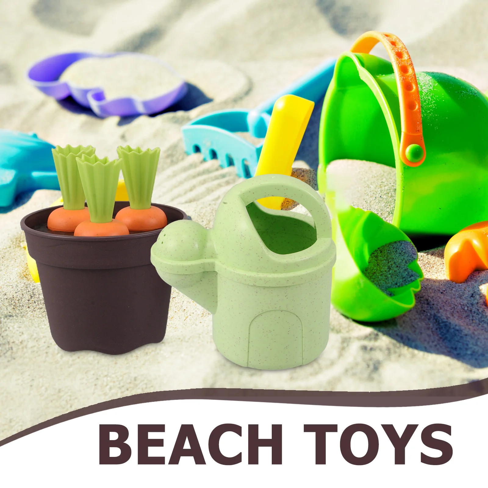 1 مجموعة أدوات حفر الرمال الشاطئ للأطفال حديقة سقي وعاء التظاهر الجزرة زراعة مجموعة في الهواء الطلق ساحة مجرفة اللعب مزرعة #5