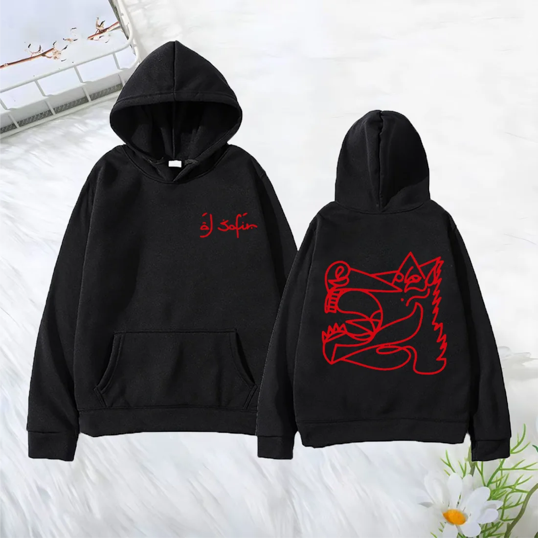 

Rapper Al Safir Tour Graphics Hoodie Men Women harajuku hip hop streetwear vintage Hot Sweatshirts Fleece Long sleeve pullovers