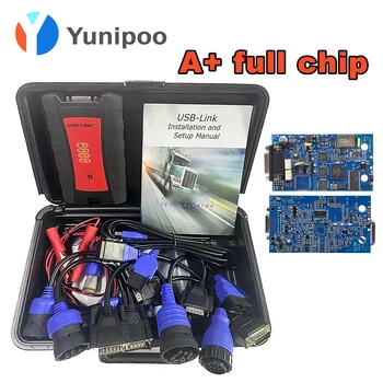 NEXIQ2 용 풀 칩 USB 링크 블루투스 디젤 트럭 진단 도구, OBD 오류 감지기, 다중 헤비 듀티 오류 스캐너 (VoL 포함)