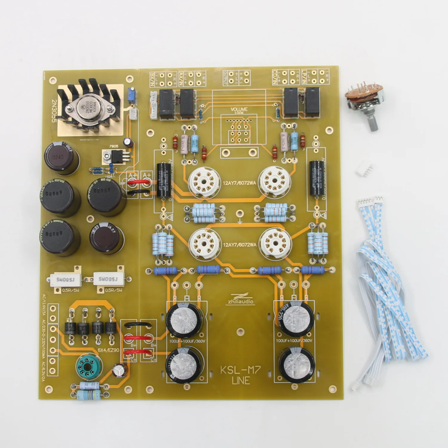 На основе Kondo KSL-M7 Line HiFi DIY 12AY7 вакуумная лампа аудио звуковой предусилитель комплект платы