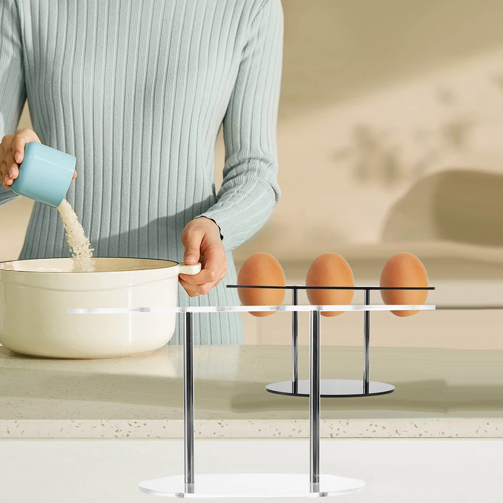 Soporte de exhibición transparente para conos de helado, estante para rollos de Sushi, soporte para pastel de postre y huevo, exhibición de aperitivos y alimentos de larga duración, 2 uds.