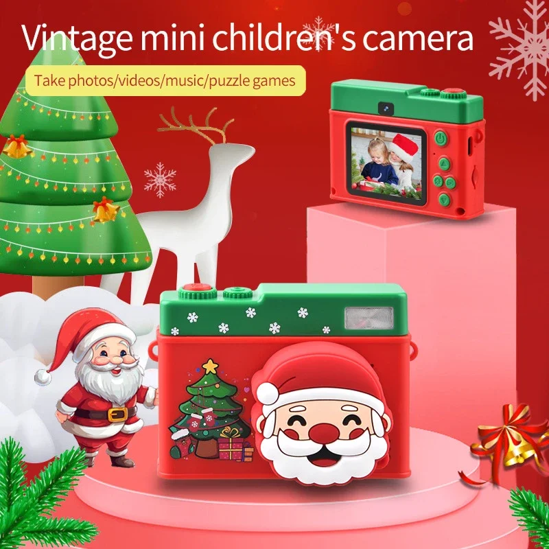 

New Santa Claus High-definition Children's Camera Christmas Gift Front And Rear Dual Lens Portable Ccd Gaming Digital Camera